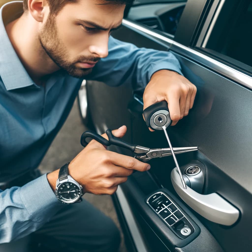 Automobile Door Lock Opening